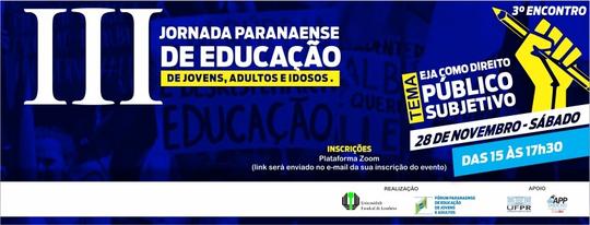 3º Encontro da III Jornada Paranaense de Educação de Jovens, Adultos e Idosos